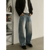 RT No. 18877 WASHED BLUE DENIM STRAIGHT JEANS