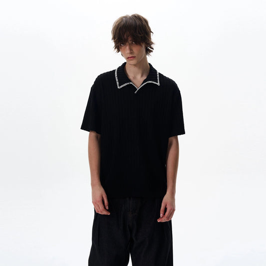 RT No. 18049 KNIT TEXTURED POLO SHORT SLEEVE