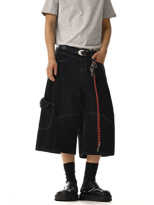 RT No. 18226 RECONSTRUCTED DENIM CARGO SHORTS