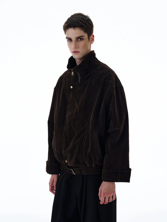 RT No. 20017 BROWN SUEDE COLLAR JK