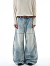 RT No. 32820 RECONSTRUCTED BAGGY SCIMITAR DENIM JEANS