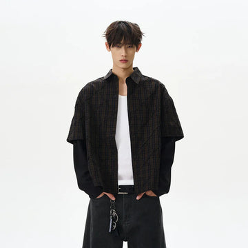 RT No. 40534 PLAID TWO PIECE LONG SLEEVE