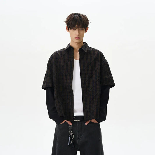 RT No. 40534 PLAID TWO PIECE LONG SLEEVE