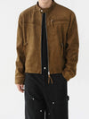 RT No. 19002 BROWN SUEDE MOTORCYCLE JK