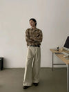 RT No. 19515 PLEATED STRAIGHT PANTS