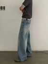 RT No. 19730 WASHED BLUE DENIM STRAIGHT JEANS