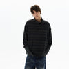 RT No. 50413 KNITWEAR STRIPED HENLEY COLLAR SWEATER