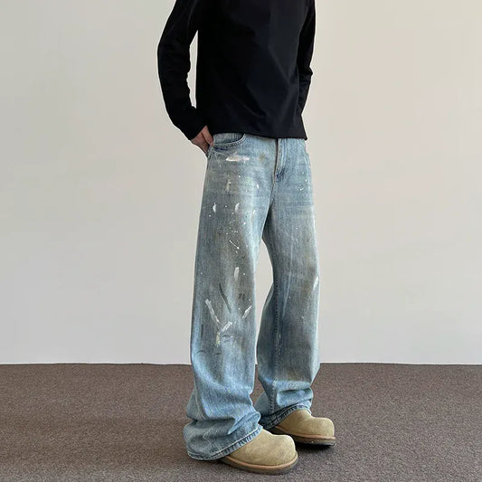 RT No. 40825 PAINT STRAIGHT DENIM JEANS