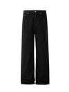 RT No. 19523 BLACK STRAIGHT CASUAL JEANS