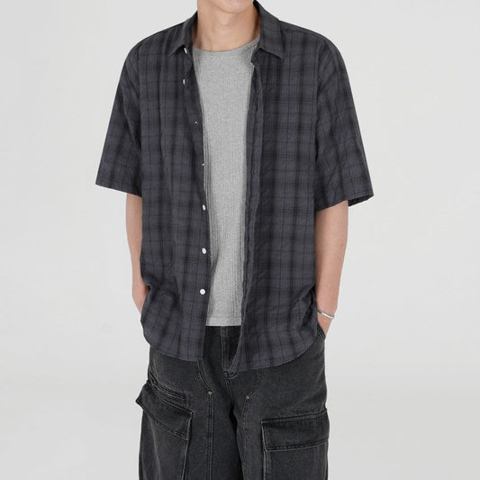 RT No. 12588 PLAID BUTTON-UP SHIRT