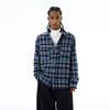 RT No. 19559 KNIT BLUE PLAID SHIRT JK