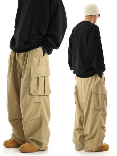 RT No. 11276 WIDE STRAIGHT BAGGY CARGO PANTS