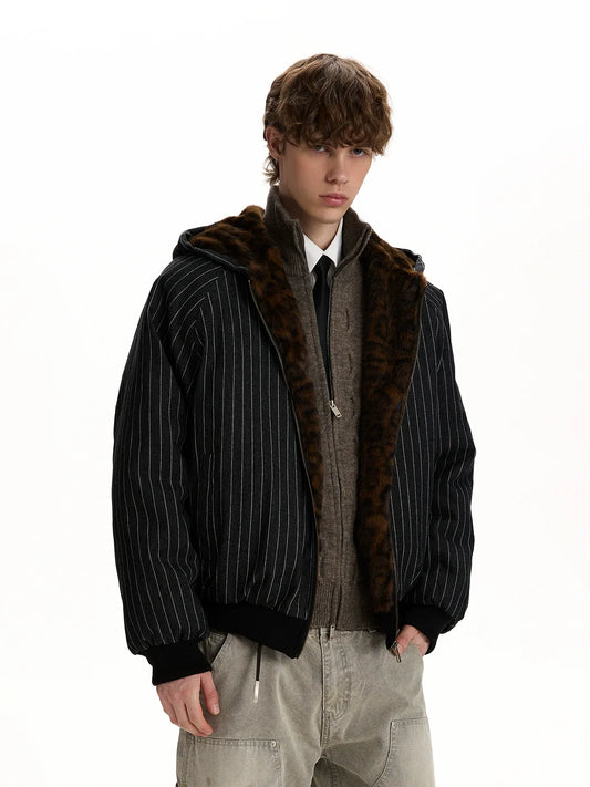 RT No. 50235 WOLF STRIPED ZIPPER JACKET