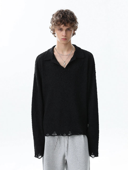 RT No. 50210 KNITWEAR COLLAR SWEATER