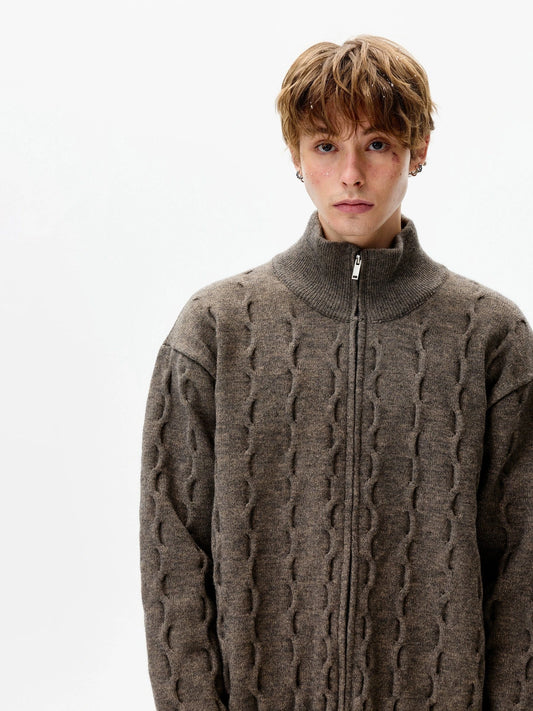 RT No. 50281 KNITWEAR TWIST COLLAR SWEATER