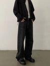 RT No. 28109 BLACK DENIM STRAIGHT JEANS