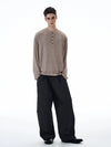 RT No. 20038 RIBBED HENRY COLLAR LONGSLEEVE