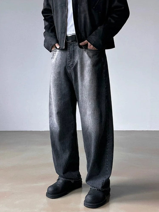 RT No. 29063 WASHED DENIM STRAIGHT JEANS