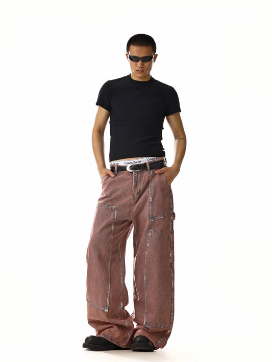 RT No. 18206 LIGHT RED WORKWEAR JEANS