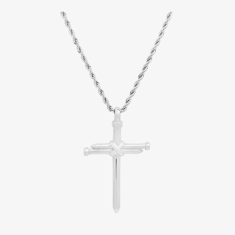 NAIL CROSS PENDANT NECKLACE