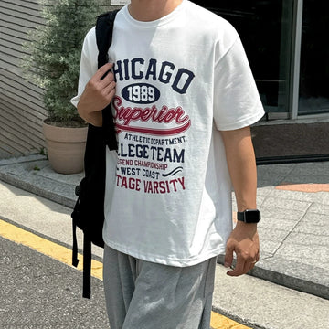 RT No. 18267 WHITE LETTERED CHICAGO SHORT SLEEVE