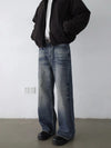 RT No. 32065 WHISKER WASH DENIM STRAIGHT JEANS