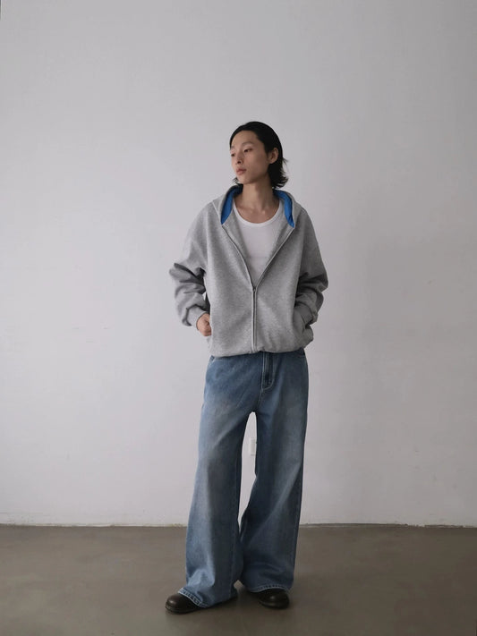 RT No. 29156 CONTRAST ZIP HOODIE