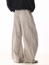 RT No. 19806 RECONSTRUCTED CREAM WIDE STRAIGHT JEANS