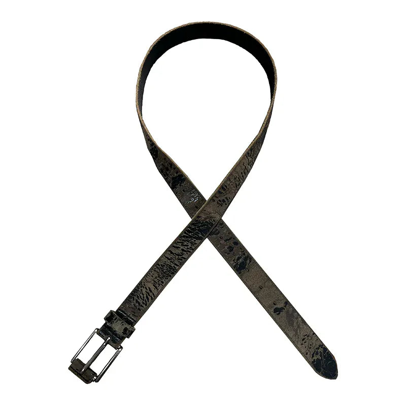 DISTRESSED COWHIDE BELT