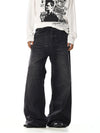 RT No. 32016 WHISKER WASH WIDE STRAIGHT JEANS