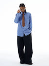 RT No. 19528 BLUE PLAID BUTTON-UP SHIRT