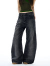 RT No. 19563 WASHED BLACK SCIMITAR JEANS