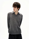 RT No. 50267 KNITWEAR TWO PIECE COLLAR V-NECK SWEATER