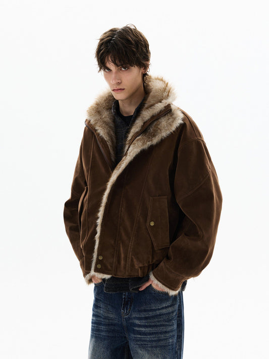 RT No. 50420 WOLF SUEDE COLLAR JACKET