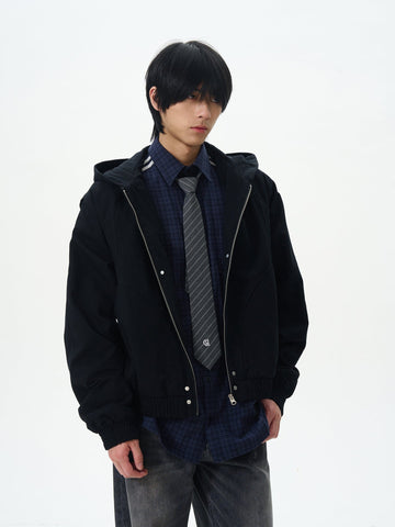 RT No. 12474 RECONSTRUCTED ZIP HOODED JACKET