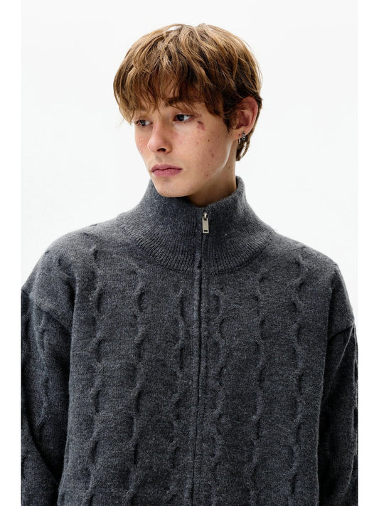 RT No. 50280 KNITWEAR TWIST COLLAR SWEATER