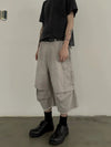 RT No. 19715 PLEATED LONG CARGO SHORTS