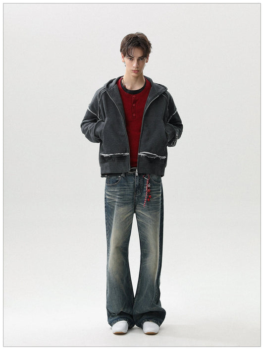 RT No. 50204 RECONSTRUCTED ZIPPER HOODIE