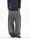 RT No. 29023 GRAY PLEATED BAGGY STRAIGHT PANTS