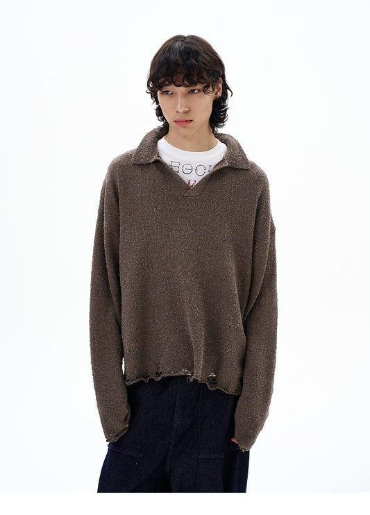 RT No. 29042 KNITWEAR LAZY COLLAR SWEATER