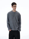 RT No. 20038 RIBBED HENRY COLLAR LONGSLEEVE