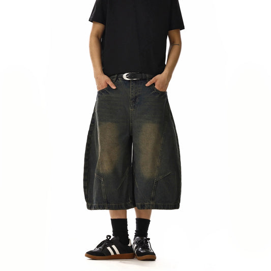 RT No. 18162 RECONSTRUCTED DENIM SHORTS