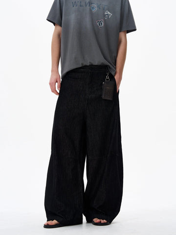 RT No. 18194 BLACK MACHETE STRAIGHT DENIM JEANS