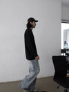RT No. 32063 WHISKER WASHED DENIM STRAIGHT JEANS