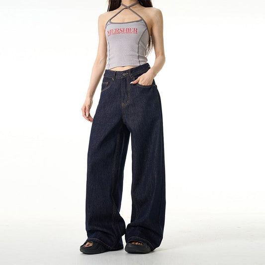 RT No. 12704 DARK DENIM STRAIGHT JEANS