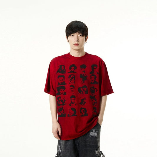 RT No. 11618 FACES GRAPHIC SHORT SLEEVE