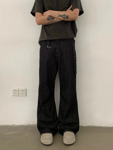RT No. 28103 BLACK DENIM STRAIGHT JEANS