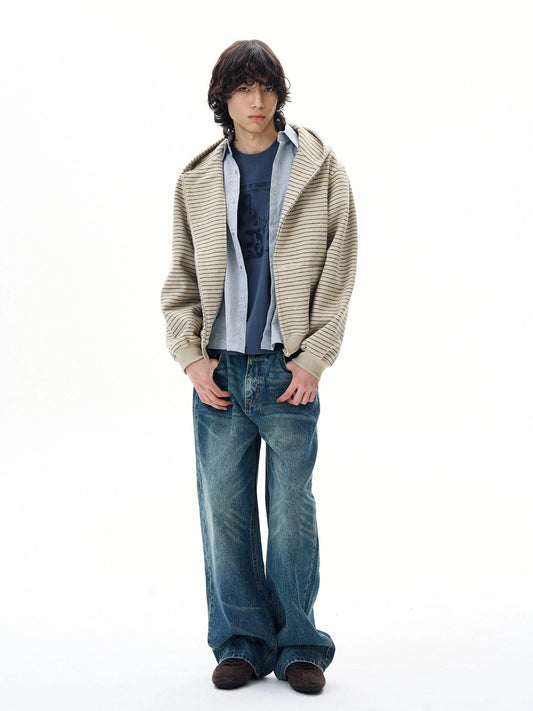 RT No. 31009 STRIPE ZIP HOODIE