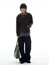 RT No. 25037 BROWN WOOLEN CARDIGAN