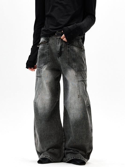 RT No. 55115 RECONSTRUCTED BAGGY STRAIGHT JEANS